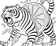 Coloriage Tigrulli pamplemousse