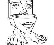 Coloriage Toilet Brainrot