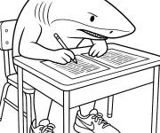 Coloriage Tralalero Tralala &agrave; l'&eacute;cole