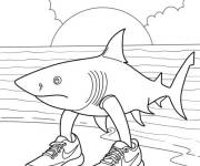 Coloriage Tralalero Tralala de cartoon