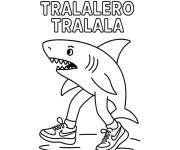 Coloriage Tralalero Tralala en col&egrave;re