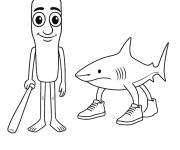 Coloriage Tralalero Tralala et Tung Tung Tung Sahur