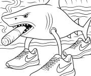 Coloriage Tralalero Tralala Fumeur Brainrot