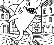 Coloriage Tralalero Tralala heureux