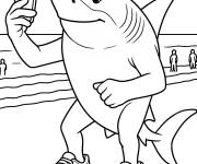 Coloriage Tralalero Tralala prennant un selfie