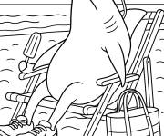 Coloriage Tralalero Tralala se reposant