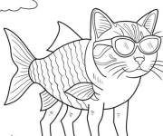 Coloriage Trulimero Trulicina en lunettes solaires
