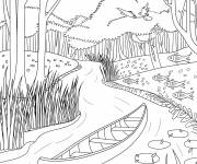 Coloriage Amazon au Br&eacute;sil