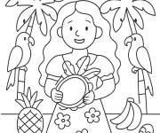 Coloriage Belle femme Br&eacute;silienne