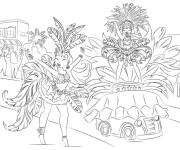 Coloriage Carnaval au Br&eacute;sil