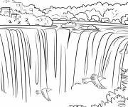 Coloriage Les chutes d'Iguazu au Br&eacute;sil