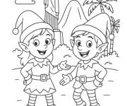 Coloriage Lutins farceurs de No&euml;l au Br&eacute;sil