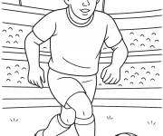 Coloriage Ronaldo au Br&eacute;sil style dessin anim&eacute;