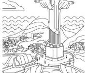 Coloriage et dessins gratuit Statue populaire en Br&eacute;sil à imprimer