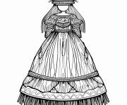 Coloriage Une robe br&eacute;silienne