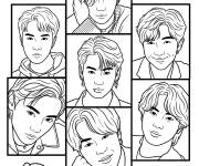 Coloriage Affiche d'amour de BTS