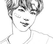 Coloriage Beau gosse de BTS