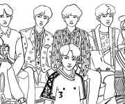 Coloriage BTS en groupe