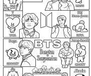 Coloriage BTS et BT21