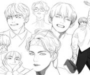 Coloriage BTS imprimable
