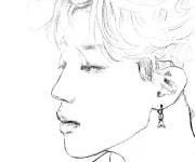 Coloriage Chanteur cor&eacute;en