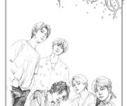 Coloriage Groupe BTS artistique
