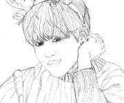 Coloriage Jimin au crayon