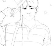 Coloriage et dessins gratuit Jimin de BTS à imprimer