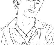 Coloriage Jimin en image vectoriel