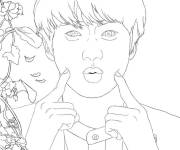 Coloriage Jimin timide de BTS