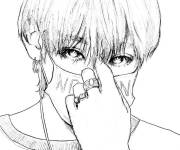 Coloriage Jin masqu&eacute;