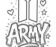Coloriage Logo BTS Army