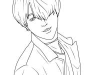 Coloriage Membre de BTS en vecteur