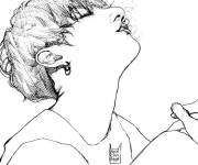 Coloriage Membre triste de BTS
