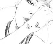 Coloriage Min Yoon Gi de BTS