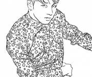 Coloriage Photo de mec de BTS