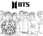 Coloriage Photo des membres BTS