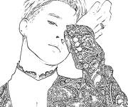 Coloriage Photo r&eacute;aliste de Jimin