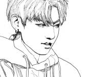 Coloriage Portrait de Jungkook