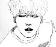 Coloriage Portrait de Min Yoon Gi