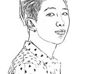 Coloriage Rappeur RM de BTS