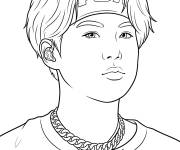 Coloriage SUGA avec bandeau