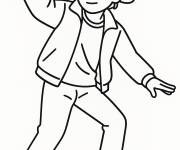 Coloriage Suga BTS style cartoon