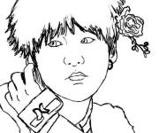 Coloriage Suga de BTS