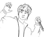Coloriage Suga sur sc&egrave;ne