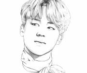 Coloriage Visage de Jimin BTS