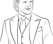 Coloriage Acteur américain célèbre Tom Cruise