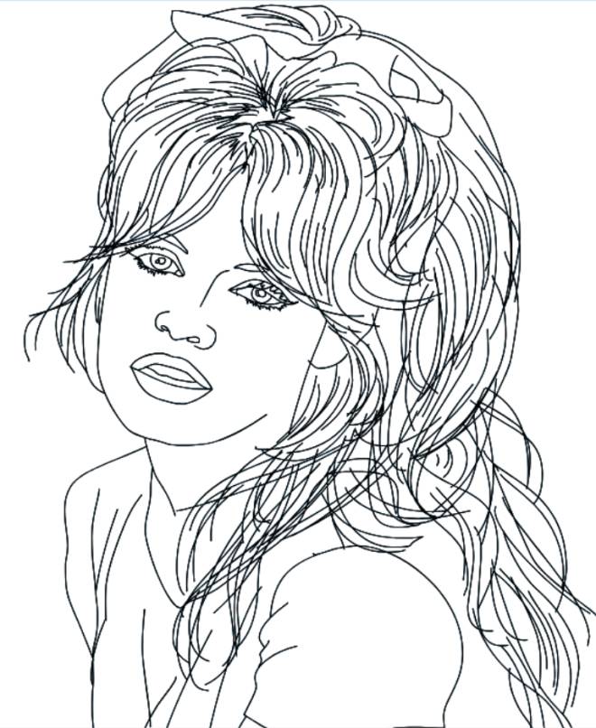 Coloriage et dessins gratuits Brigitte Bardot célébrité star à imprimer