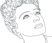 Coloriage Célébrité Edith Piaf