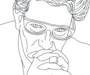 Coloriage Célébrité Français Yves Saint Laurent